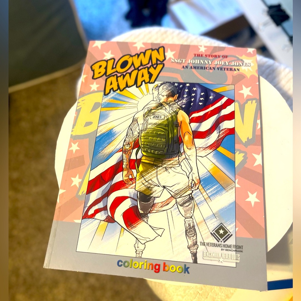 “Blown Away” the story of Sgt. Johnny Joey Jones coloring and story book